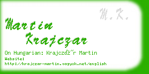 martin krajczar business card